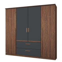 Rauch Orange Armoire à portes battantes Bernau - Marron foncé / Anthracite - Largeur : 181 cm