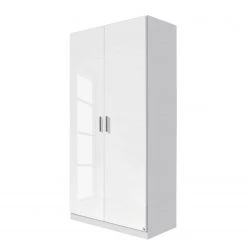Rauch Blue Armoire à portes battantes Celle - Blanc alpin / Blanc brillant - Largeur : 91 cm