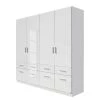 Rauch Blue Armoire à portes battantes Celle I - Blanc brillant / Blanc alpin - Largeur : 181 cm