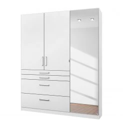 Rauch Blue Armoire à portes battantes Homburg I - Blanc alpin - Largeur : 136 cm - Avec portes miroir