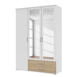 Rauch Blue Armoire à portes battantes Rasant-Extra - Blanc alpin / Imitation chêne de Sonoma / - Largeur : 127 cm - 2