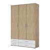 Rauch Blue Armoire Rasant-Extra I - portes battantes - Imitation chêne de Sonoma / Blanc alpin - Largeur : 127 cm - Sans portes miroir