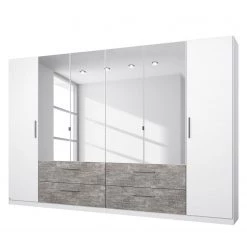 Rauch Blue Armoire à portes battantes Siegen - Blanc alpin / Gris minéral