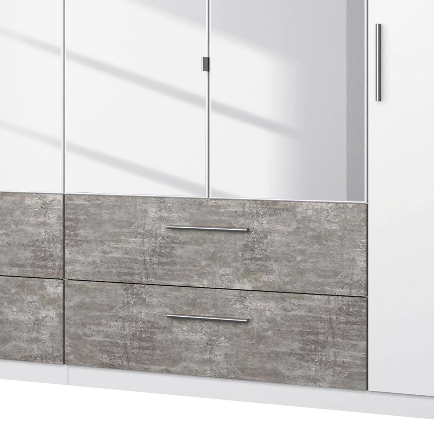 Rauch Blue Armoire à portes battantes Siegen - Blanc alpin / Gris minéral – Image 3