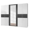 Wimex Armoire à portes battantes Taiga - Blanc alpin / Anthracite - Largeur : 270 cm