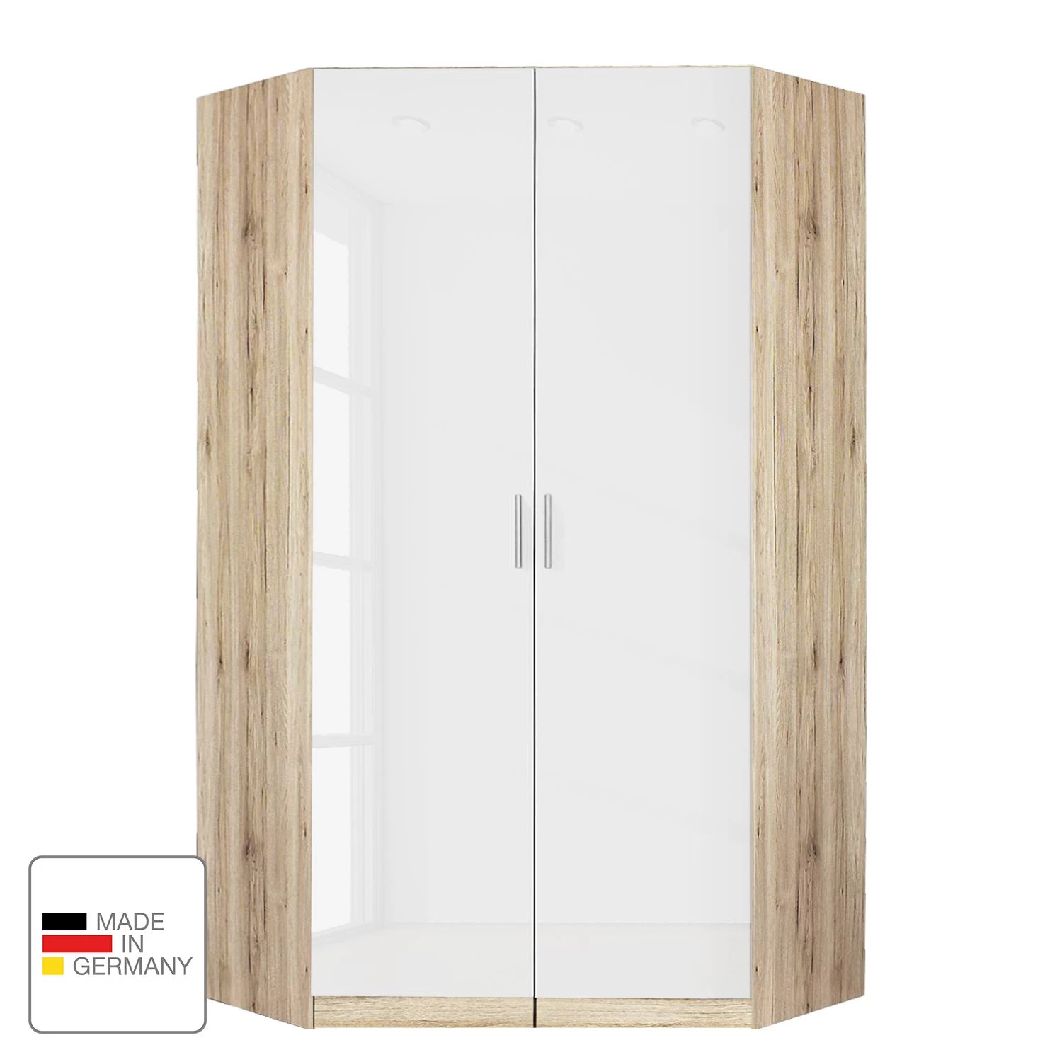 Rauch Blue Armoire d'angle Celle - Imitation chêne de Sonoma / Blanc brillant – Image 2