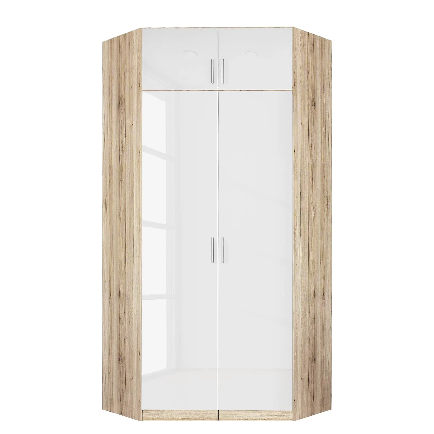 Rauch Blue Armoire d'angle Celle - Imitation chêne de Sonoma / Blanc brillant – Image 5