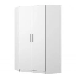 Armoire d'angle KiYDOO I - Blanc alpin - Hauteur : 197 cm