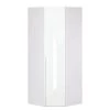 Express Möbel Armoire d'angle Brooklyn VI - Blanc polaire / Laqué blanc - 216 cm