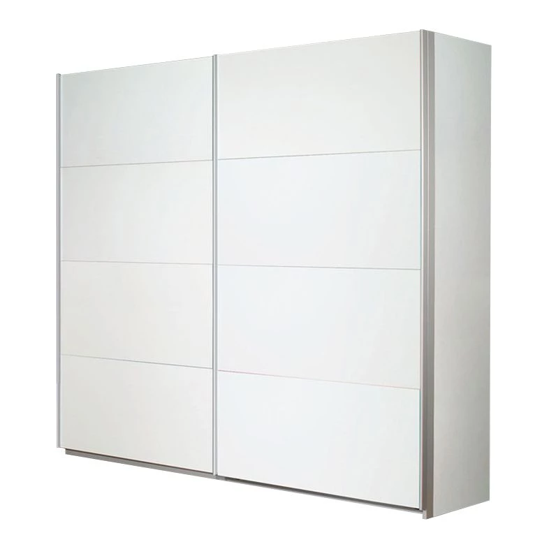 Rauch Orange Armoire à portes coulissantes Quadra II - Blanc alpin - Hauteur : 230 cm - Largeur : 181 cm