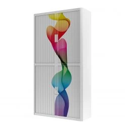 EasyOffice by Paperflow Armoire easyOffice Abstrait II - Multicolore - Hauteur : 204 cm