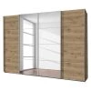 Wimex Armoire à portes coulissantes Brüssel - Imitation chêne parqueté - Largeur : 270 cm - 2