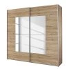 Rauch Blue Armoire à portes coulissantes Crato - Imitation chêne de San Remo clair - Largeur : 218 cm
