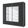 Rauch Blue Armoire à portes coulissantes Crato - Gris métallisé - Largeur : 175 cm