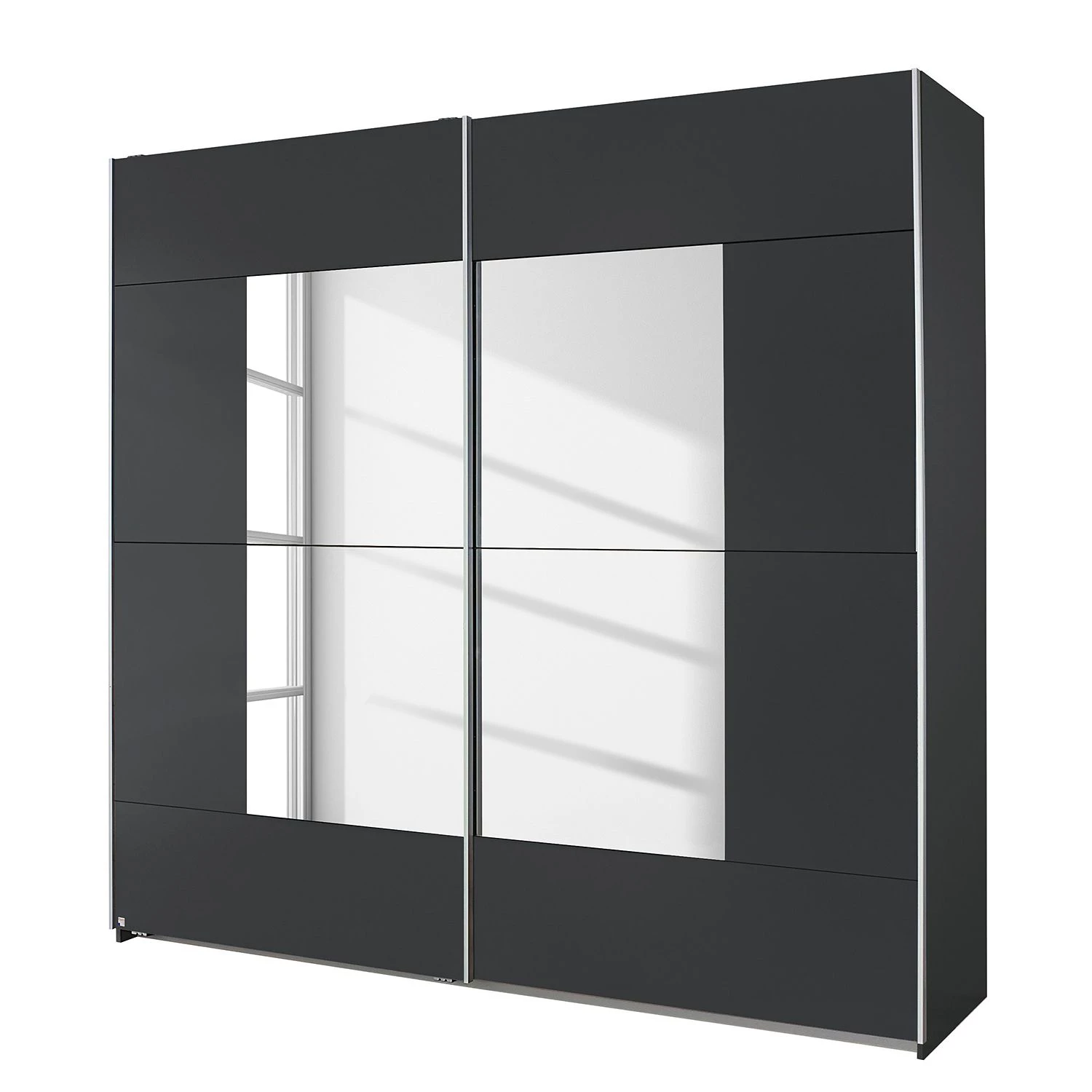 Rauch Blue Armoire à portes coulissantes Crato - Gris métallisé - Largeur : 175 cm