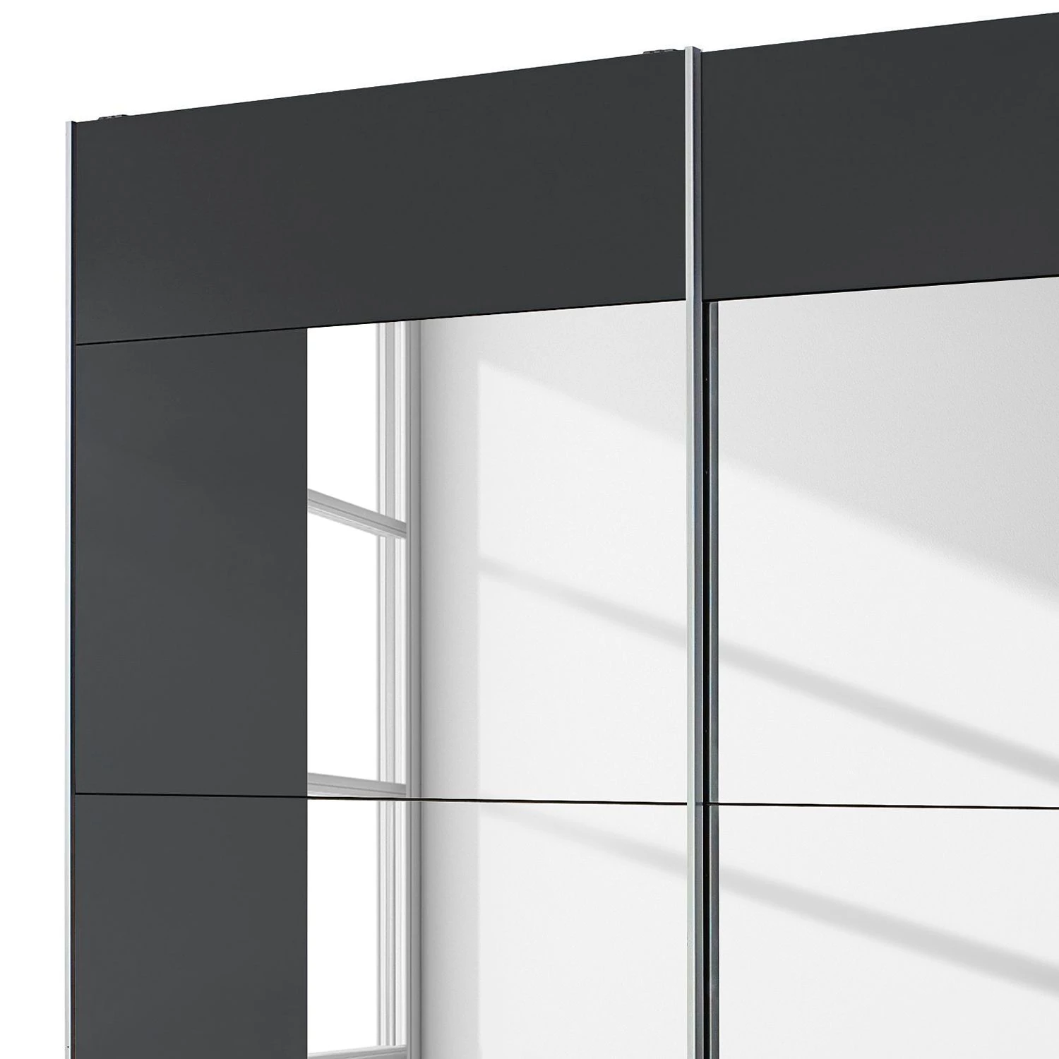 Rauch Blue Armoire à portes coulissantes Crato - Gris métallisé - Largeur : 175 cm – Image 3