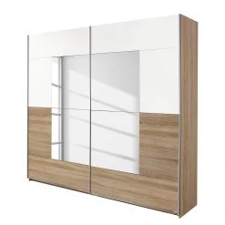 Rauch Blue Armoire à portes coulissantes Crato - Imitation chêne de Sonoma / Blanc alpin - Largeur : 218 cm