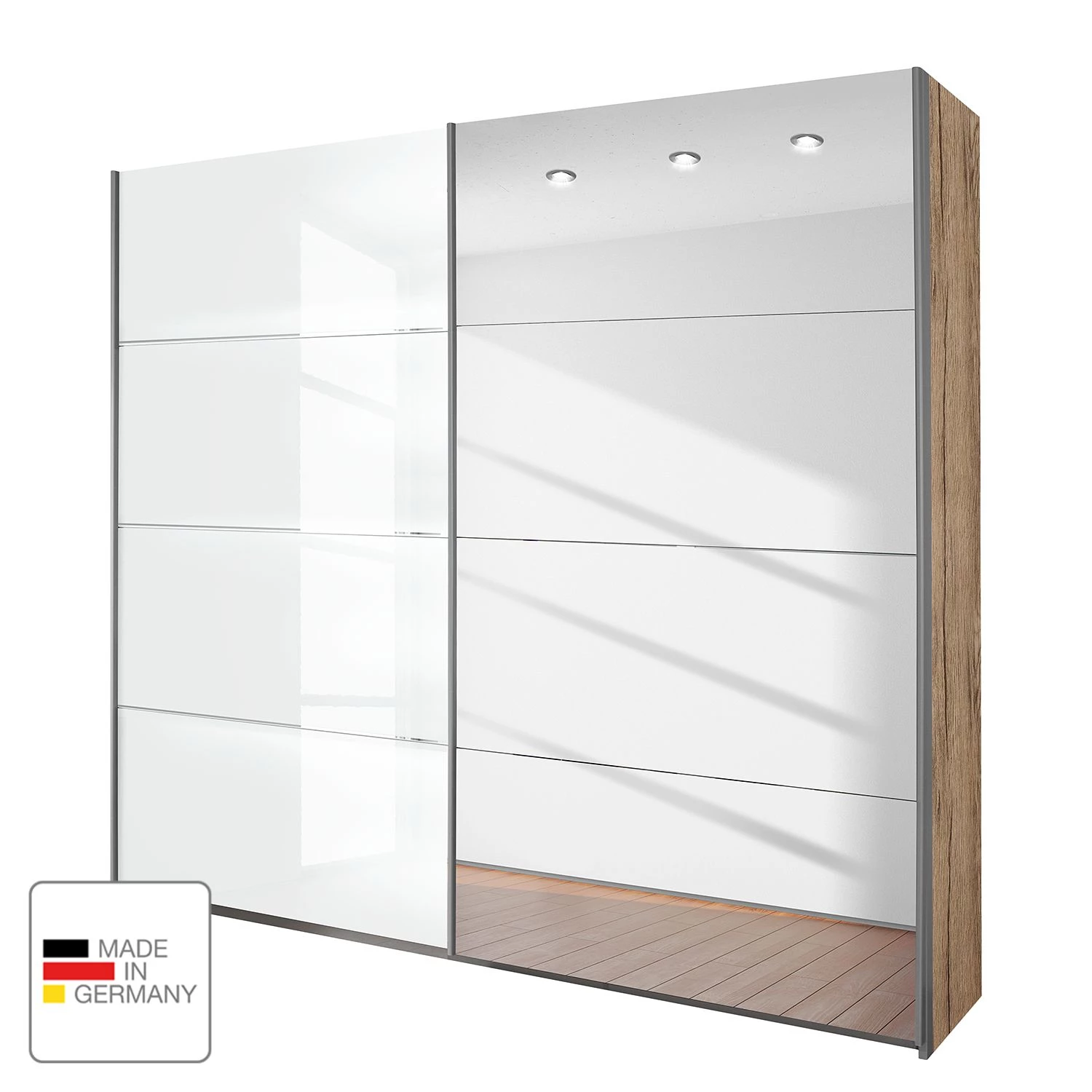 Rauch Orange Armoire à portes coulissantes Quadra - Hauteur : 230 cm - Largeur : 136 cm – Image 2