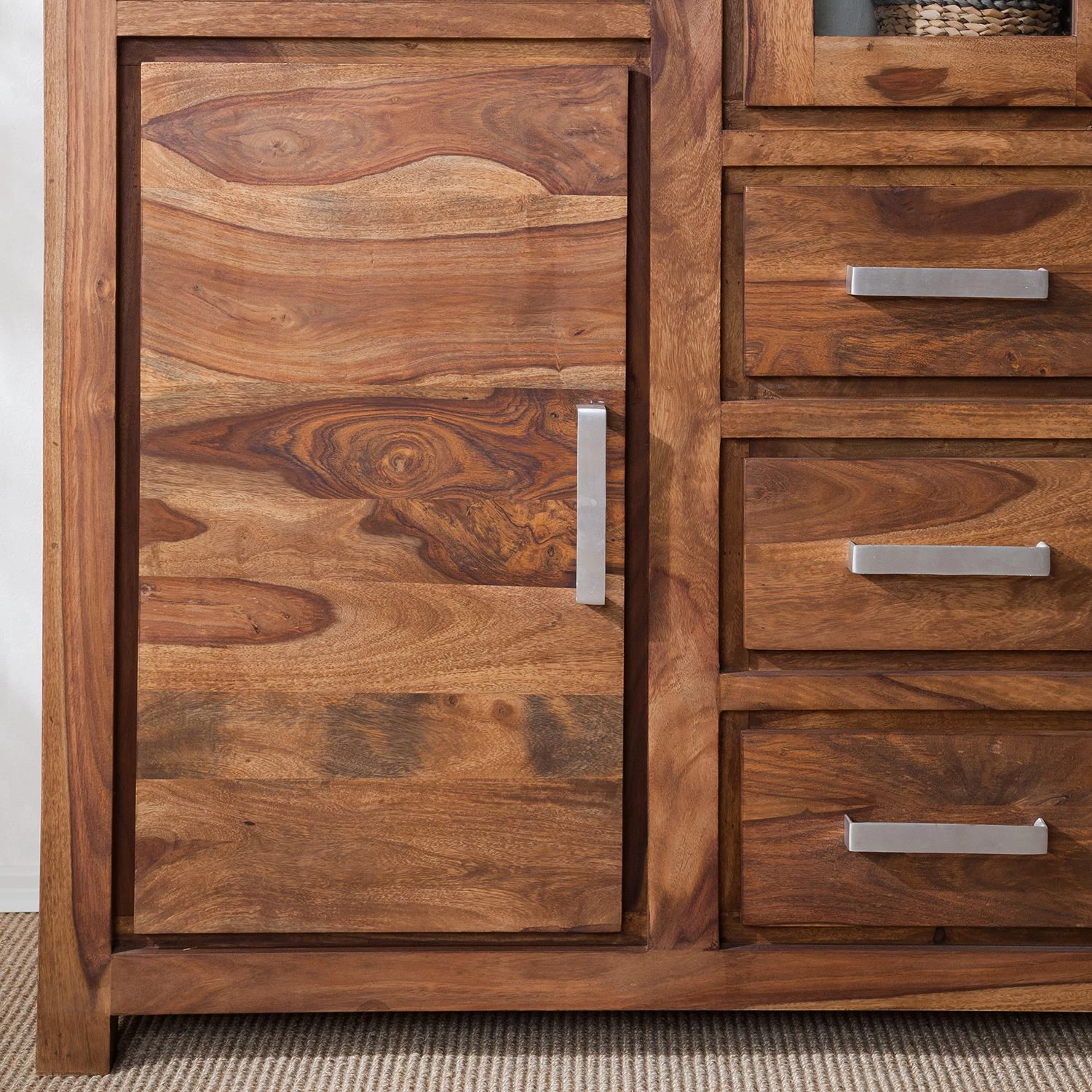 Ars Natura Armoire vitrine Ohio - Sheesham massif – Image 9